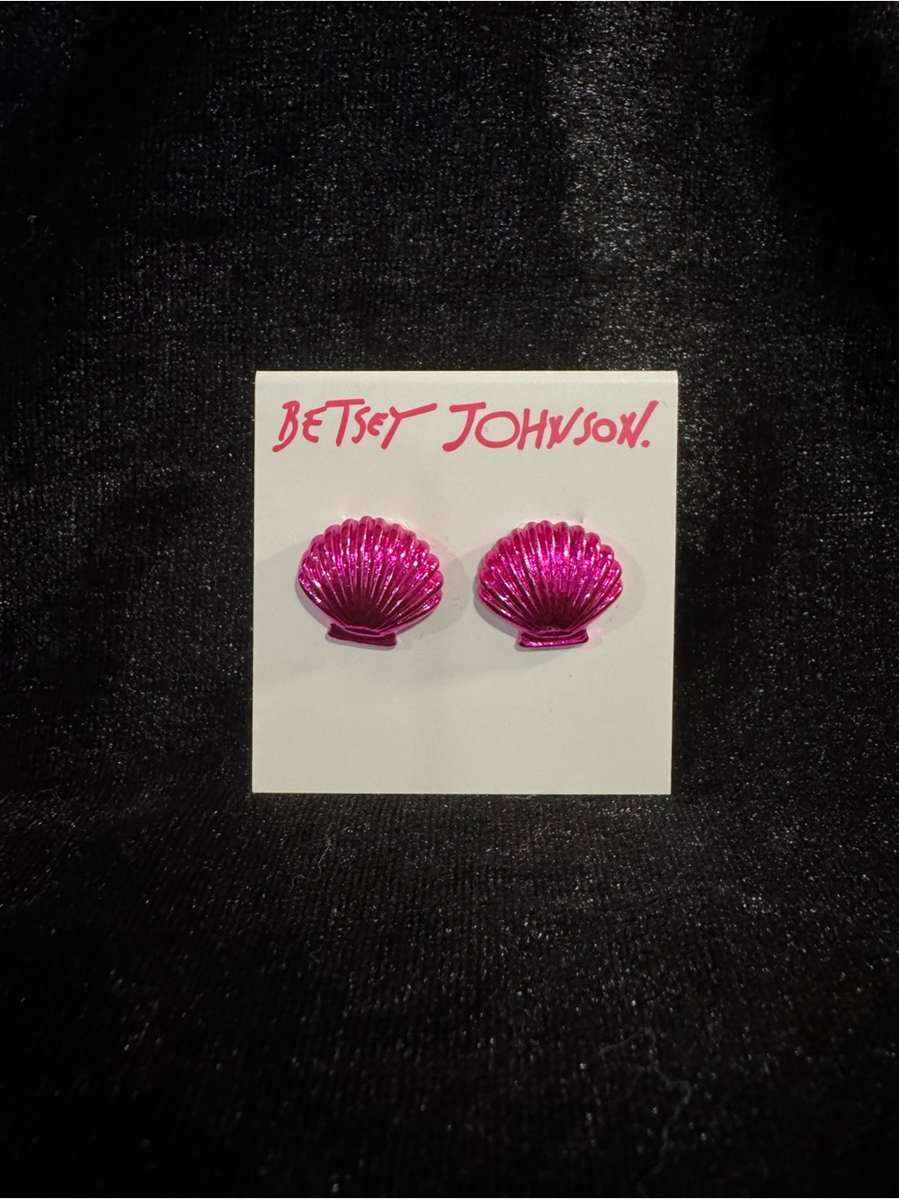 Hot Pink Seashell earrings